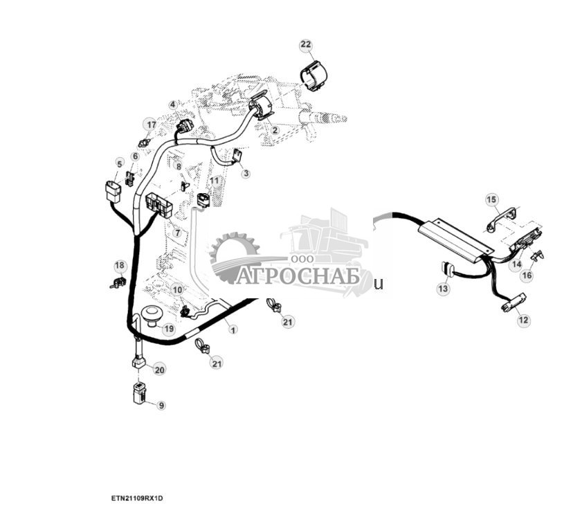 Жгут проводов, клапан рулевого управления, с резервным насосом ( - 803999) - ST770919 604.jpg